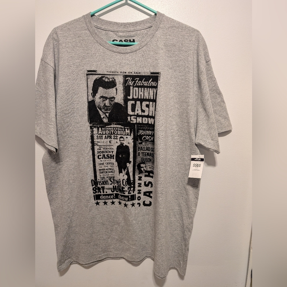 Johnny Cash Graphic Gray T-Shirt
